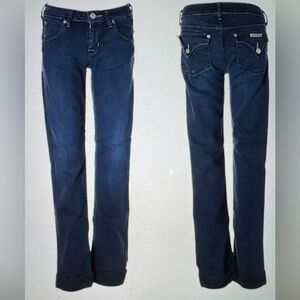 NWT Hudson Bacara Crop Straight Cuffed Jeans. Dark Wash. Size 24